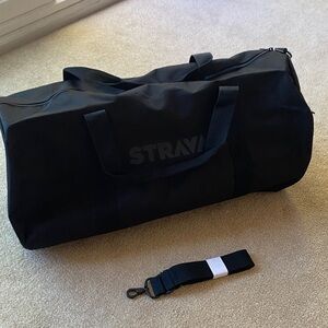 Strava Logo Gym Duffel Bag - Black Athletic Travel Bag